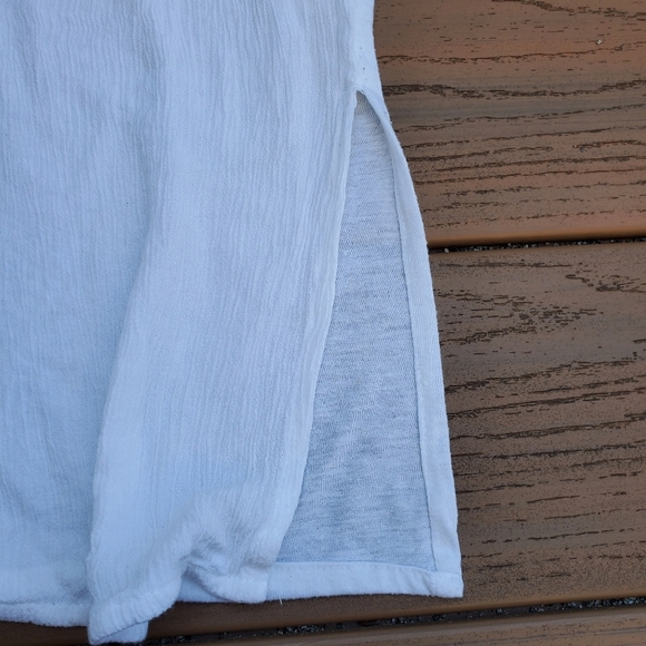 White House Black Market WHBM Linen Tunic Shirt Sleeveless Gauze Tank Top XXS - Picture 6 of 7